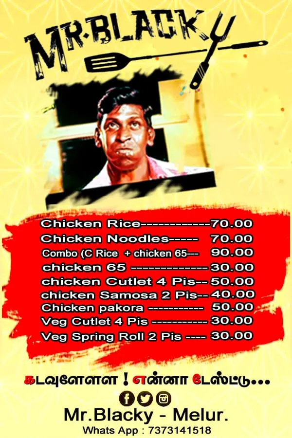 Madurai melur Mr Blacky food truck restaurant