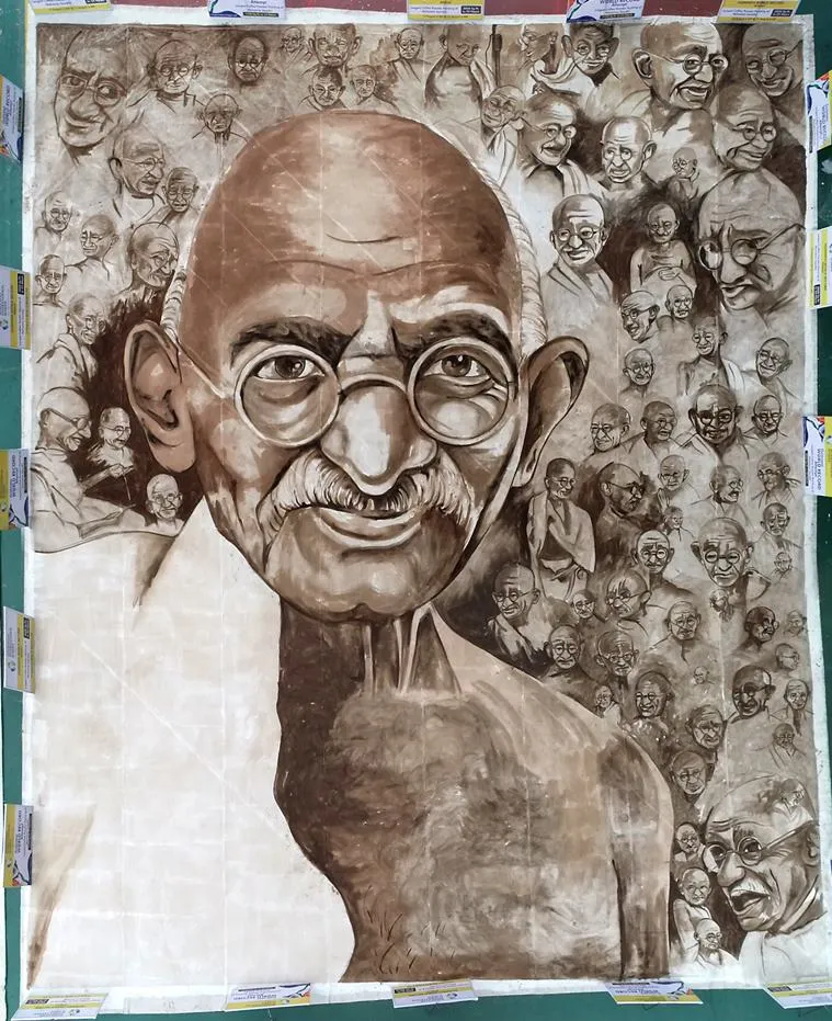 Chennai artist attempts world record with Gandhi coffee art