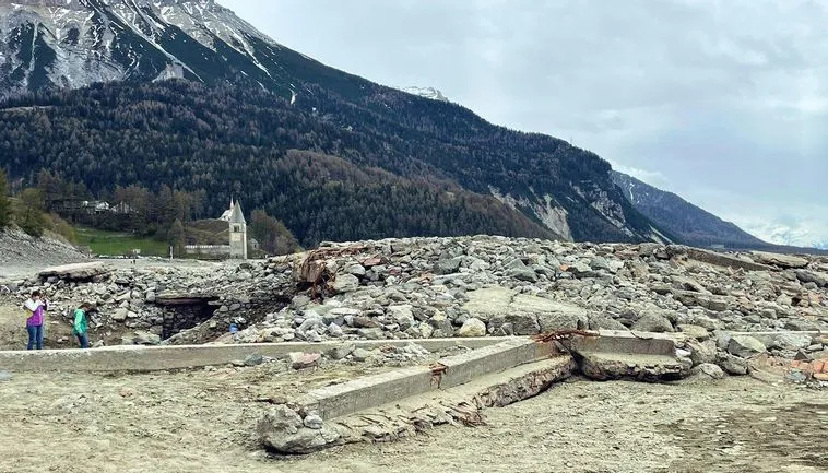  underwater village of Curon re-emerges 