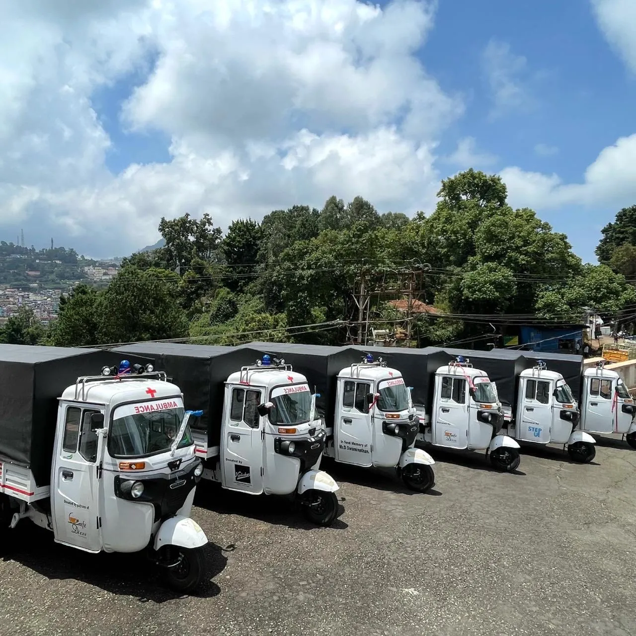Coonoor based cafe owner brings 6 auto ambulances to Nilgiris 
