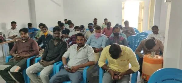 A labour recruitment drive in Metpally, Jagtial district, Telangana. Around 200 people were interviewed for a job of cleaner at buildings to accommodate World Cup visitors.
