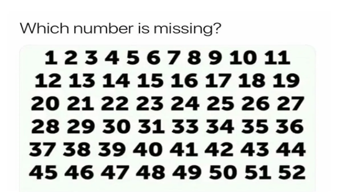 Find the missing number in THIS image