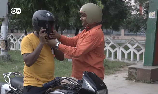 Helmet man of India 