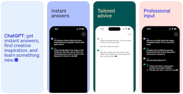 ChatGPT app for iPhone