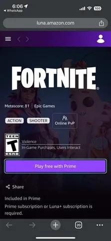 Play Fortnite on iPhone with Amazon Luna Home page.jpg