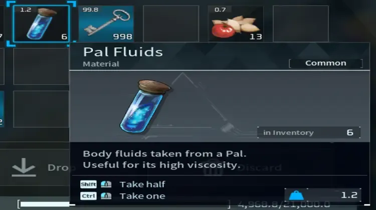 Pal Fluid in Palworld