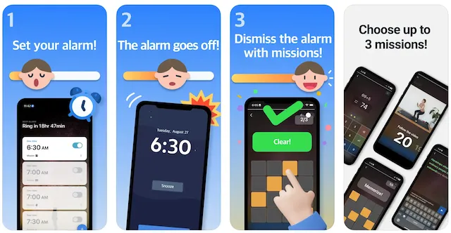 Alarmy Alarm App iPhone