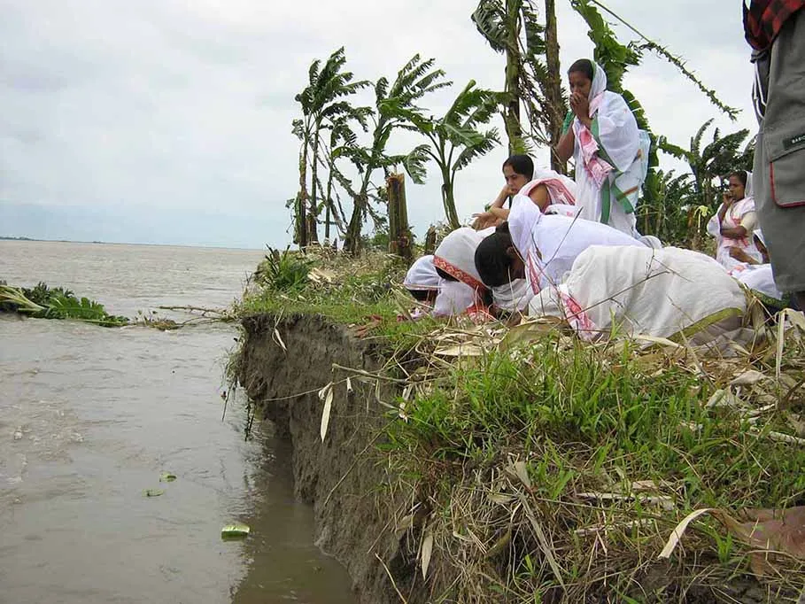 Riverbank erosion