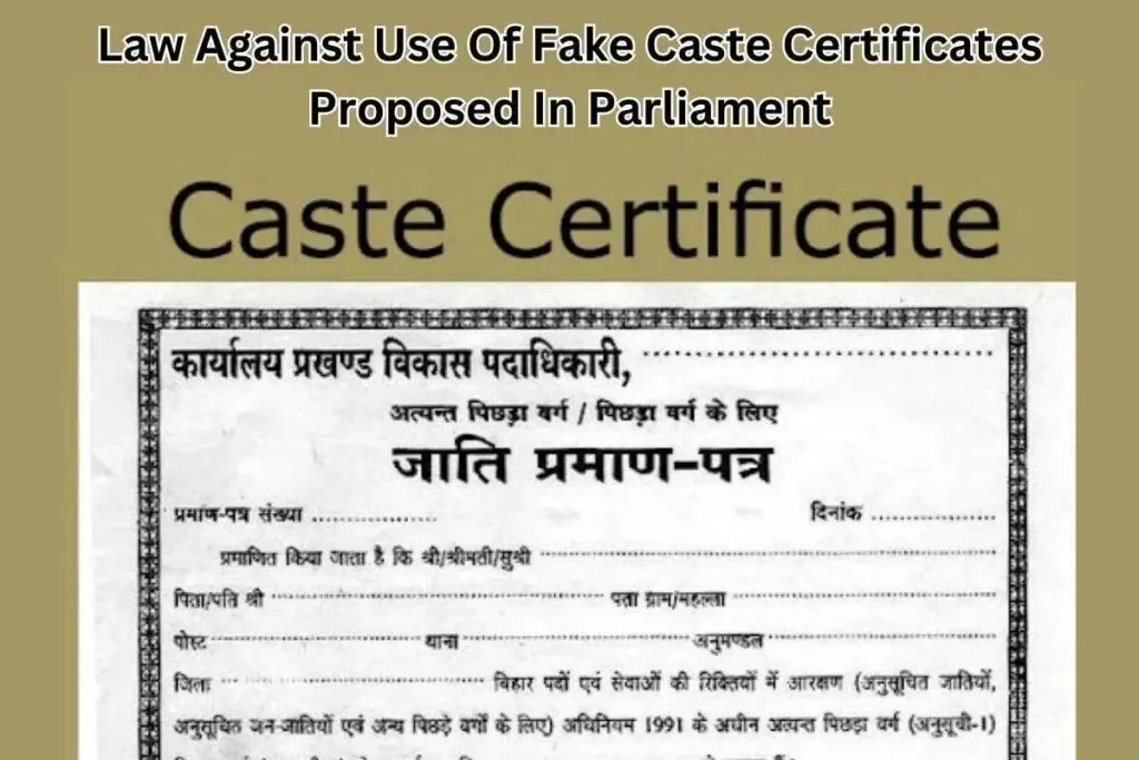 Fake Caste Certificate