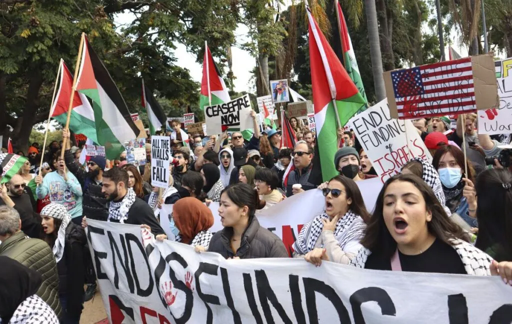 pro-Palestinian protesters