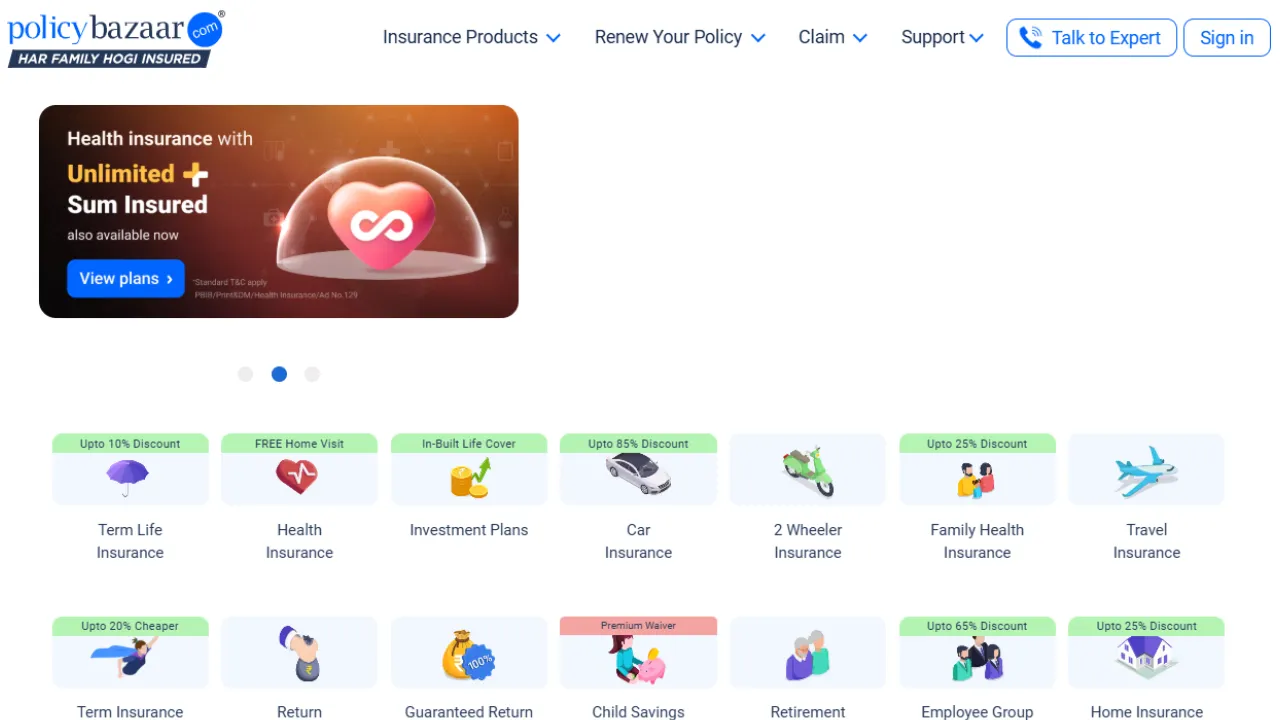 Policy Bazaar - Buy and Manage Different Insurance Policies