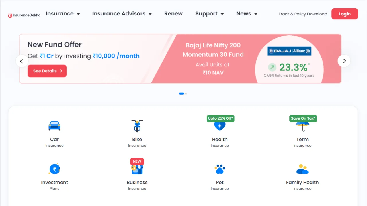 Insurance Dekho - Online Insurance Comparison Platform