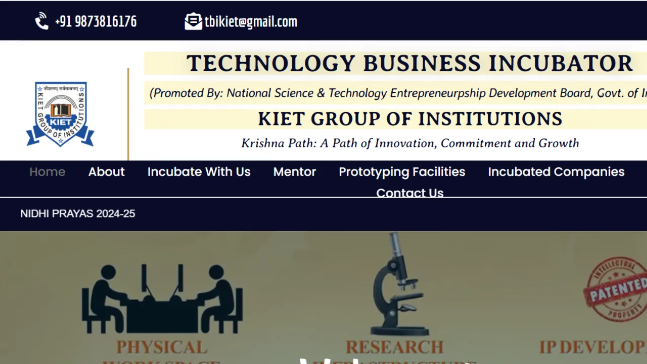 Krishna Institute of Engineering & Technology - Technology Business Incubator (TBI)