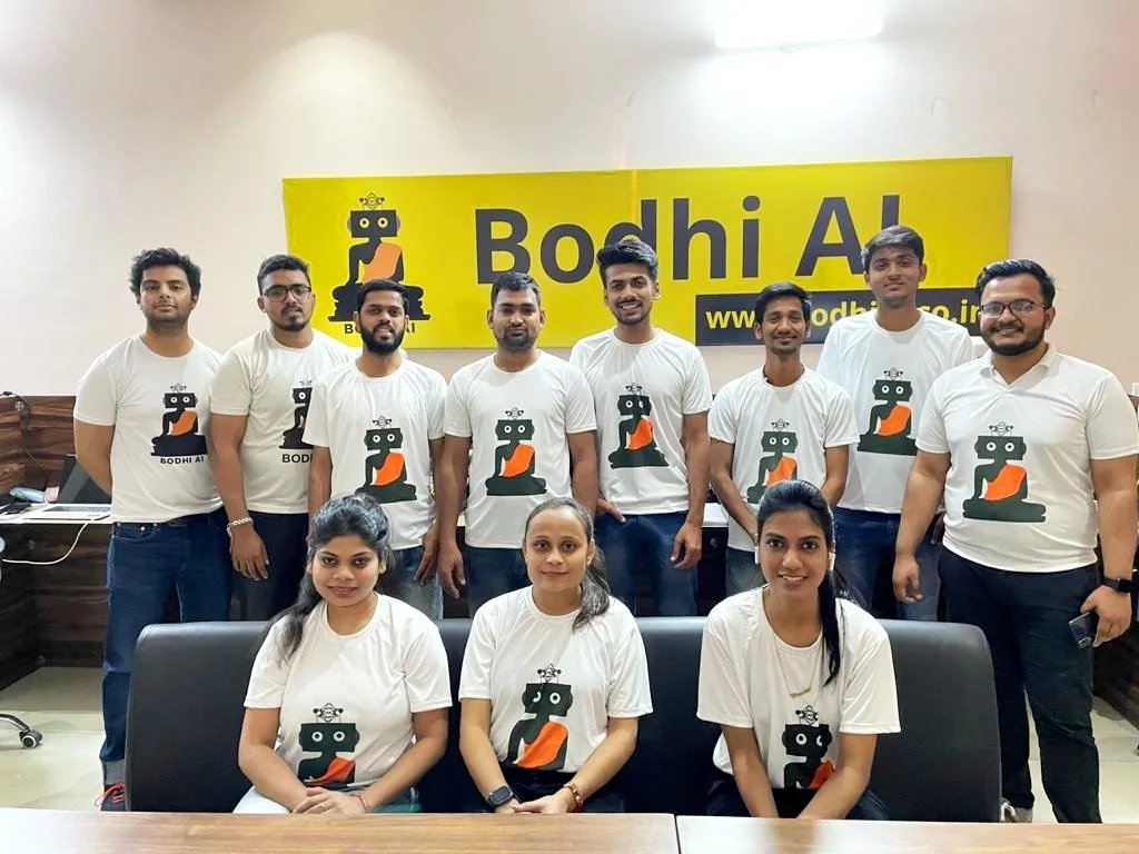 BODHI AI founder Prashant Pandey and Piyush Agarwal and team members