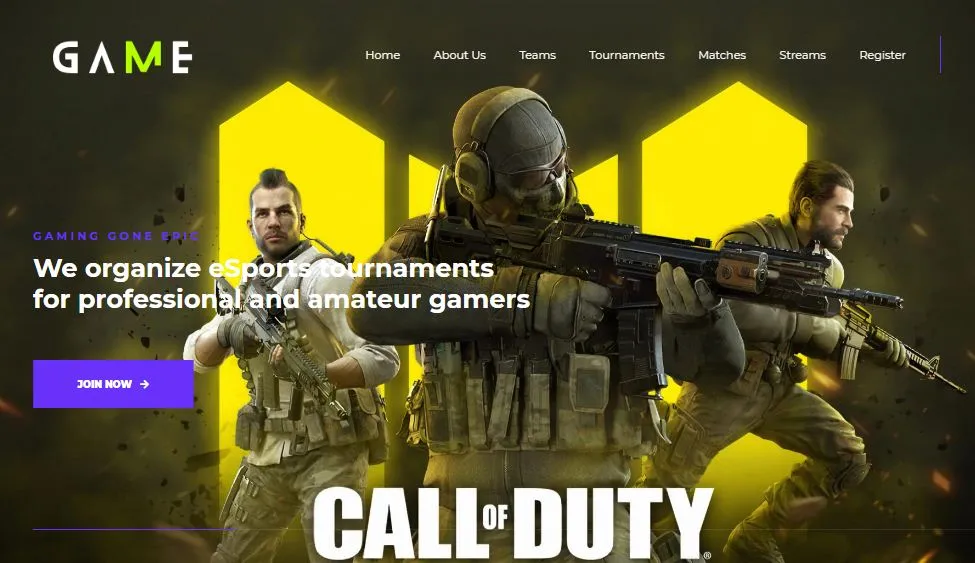 GAME - Website Dashboard