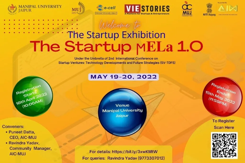 The Startup Exhibition | The Startup Mela 1.O | Atal Incubation Centre-Manipal University Jaipur<br />

