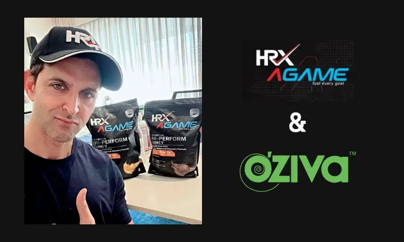 OZiva announces a collaboration with a domestic fitness company owned by Hrithik Roshan and Exceed Entertainment to introduce the HRX AGAME, range of sports and performance products.