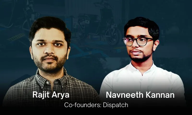 Dispatch is the world’s first purpose-built E-Scooter manufacturer, co-founded by Rajit Arya and Navneeth Kannan in March 2020. Dispatch is solving the biggest challenge