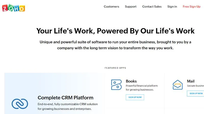 Zoho - Computer software and web-based business tools