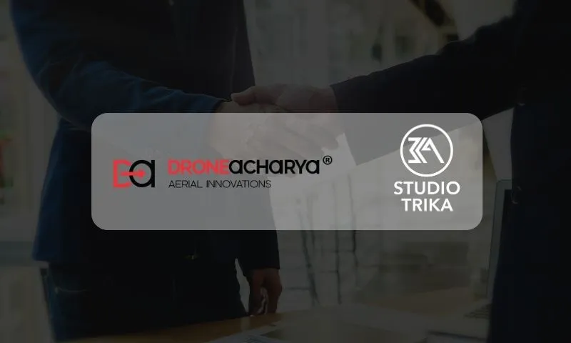 DroneAcharya Aerial Innovations, an end-to-end data solution provider, today announced that it has partnered with Studio Trika to bring together their expertise in drone technology and art to create breathtaking experiences in the sky.
