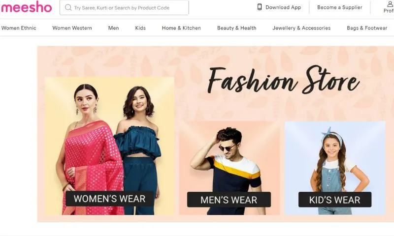 Meesho, a retail distribution social commerce platform, helps small retailers sell their items on social media.