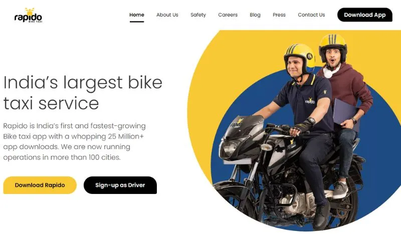 Rapido, which pioneered the concept of bike taxis in India in 2015, is currently the industry leader and one of the most important companies in this sector.