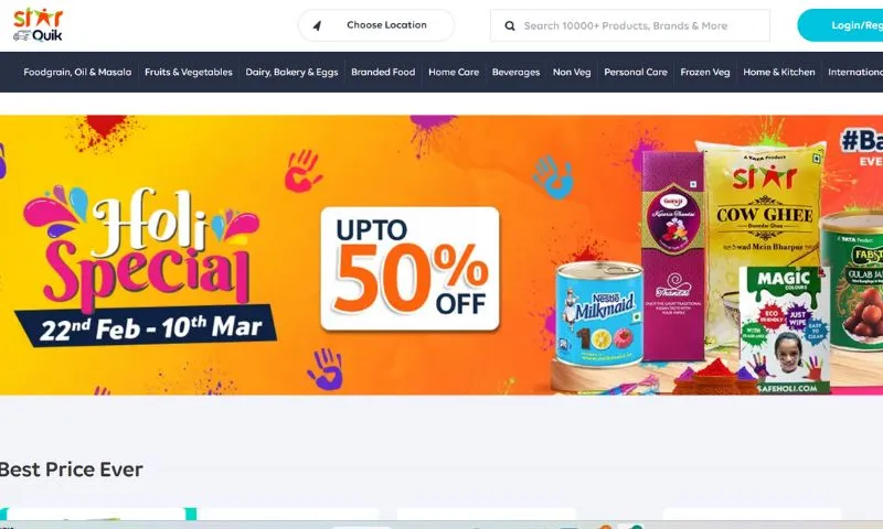 StarQuik - Online food retailer owned by Tata Group