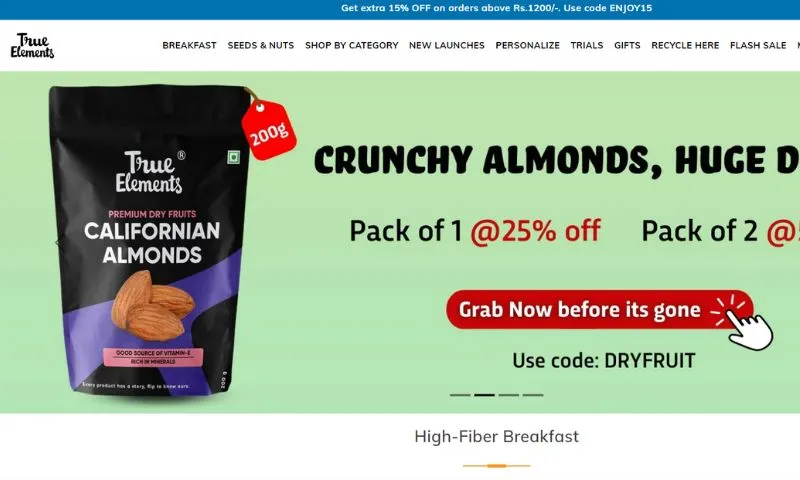 True Element - Cereals and breakfast snacks store 