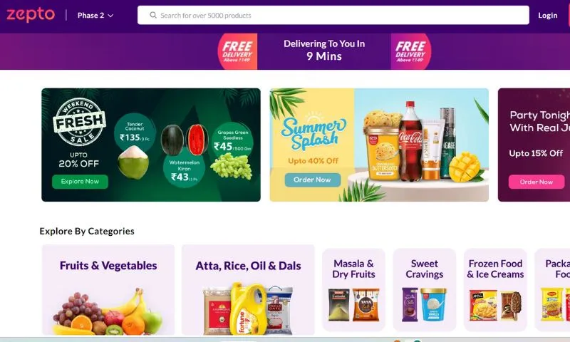 Zepto - Grocery delivery service