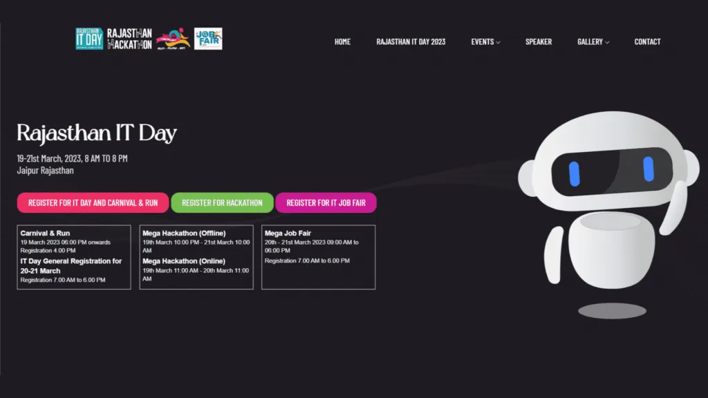 Rajasthan IT Day 2023: A Journey . towards Technology and Entrepreneurship | Mega Job Fair RegistrationRajasthan IT Day 2023 aims to provide a platform for young entrepreneurs to unleash their potential and explore new business opportunities. By promoting technology and entrepreneurship.