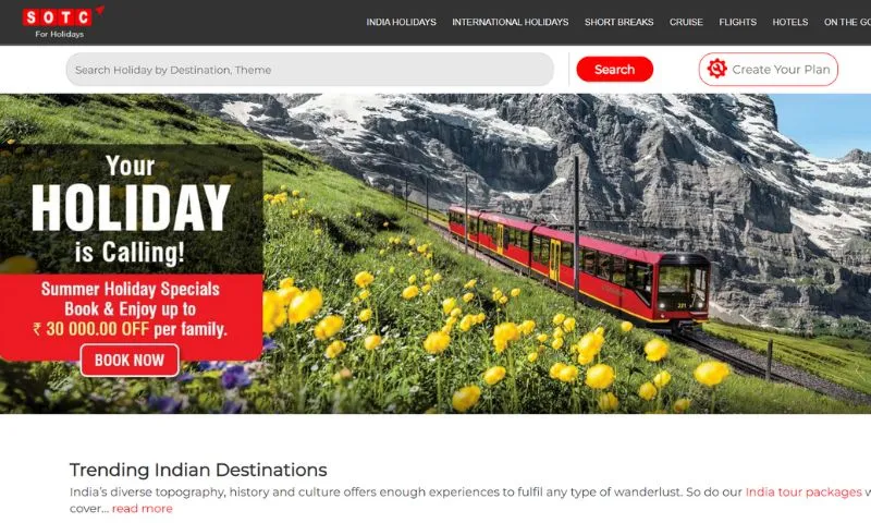 The leading travel and tourism company in India, SOTC Travels Limited (formerly SOTC Travels Private Limited and Kuoni Travels (India) Pvt. Ltd.), serves the leisure, incentive, and business travel markets.
