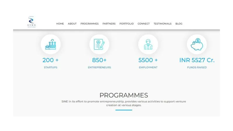 SINE - The Society for Innovation and Entrepreneurship (SINE) serves as an umbrella organization at IIT Bombay to promote entrepreneurship.