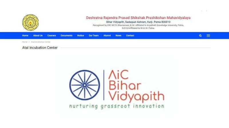 AIC-Bihar Vidyapith - AIC Bihar Vidyapith, supported by Atal Innovation Mission and NITI Aayog, is dedicated to building a robust startup ecosystem in Bihar.