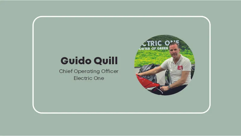 Electric One appoints Mr. Guido Quill as Chief Operating Officer (COO). A German national with over 30 years of International Business exposure across Multiple Continents.