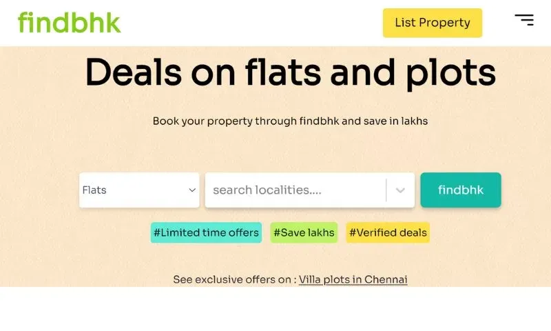 Findbhk | Chennai based property deals portal