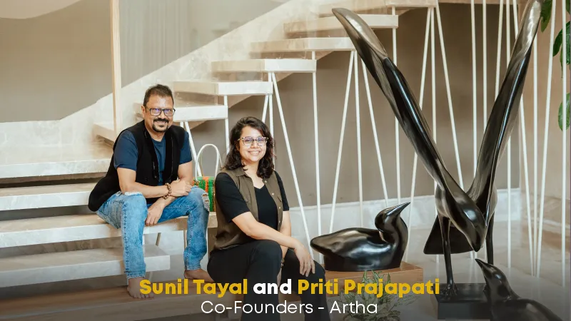 The real-estate startup Artha tries to give greater meaning, personal touch, and personalization to the solid, modern design of real estate properties. Artha saw the light of day back in 2010 on the 10th of October of that year. The core team at Artha consists of Priti Prajapati, who, besides being a university topper, belongs to a family noted for its real estate and construction roots—she, along with her business partner Mr. Sunil Tayal. Incidentally, Mr. Tayal was Priti's first professional client when she decided to make it independently after a 4–5-year internship.