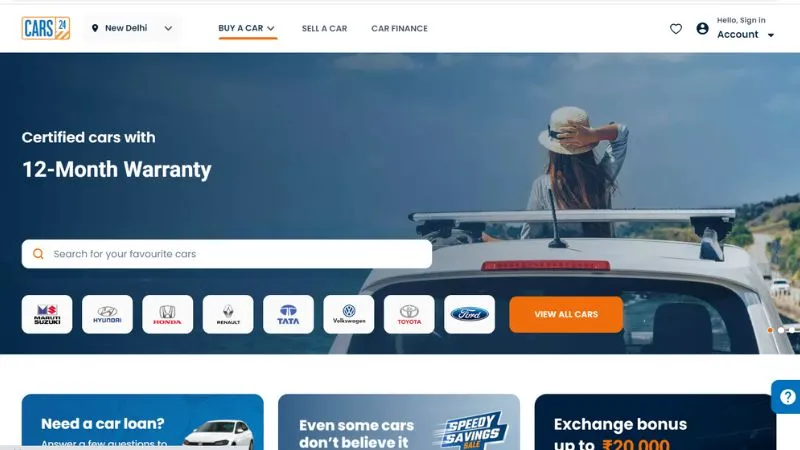 Cars24 - An Indian multinational online used car marketplace