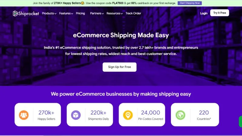Shiprocket - An E-Commerce logistics and shipping software solutions