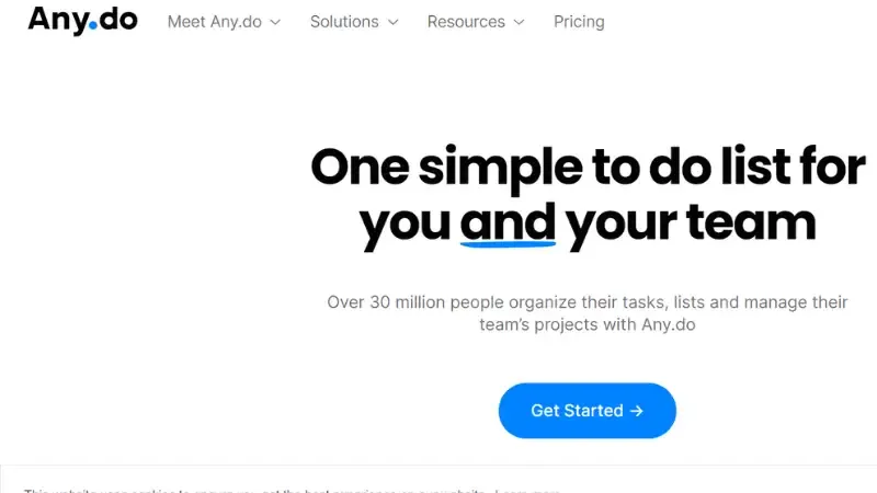 Any.do - Organize Personal Tasks and Team Projects