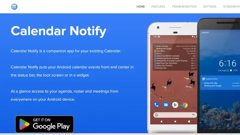 Calender Notify - Standalone Calendar Application