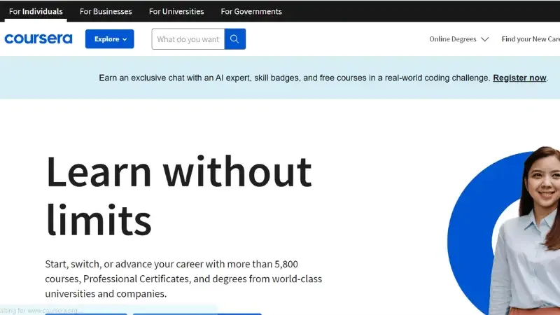 Coursera - Famous for its strategic partnerships with elite universities and colleges