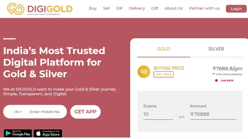 Digi Gold - Best Gold Investment Apps in India