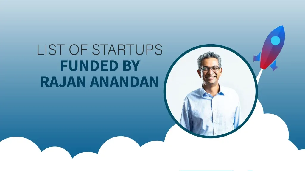 Various Startups funded by Rajan Anandan are Unacademy, WebEngage, EasyGov, omnify, Travel Khana, Tracxn, Capillary Technologies, Rapido, Buttercups, Fresh To Home.