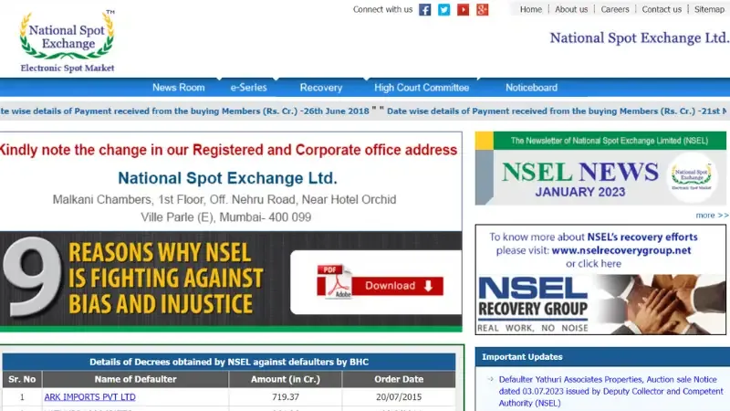 National Spot Exchange Limited - New Benchmarks for Dependability and Creativity