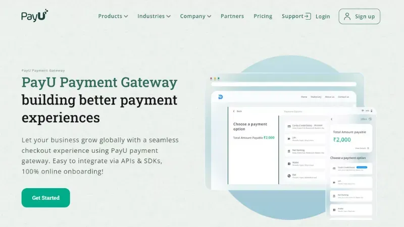 PayU - Best Payment Gateways for Startup