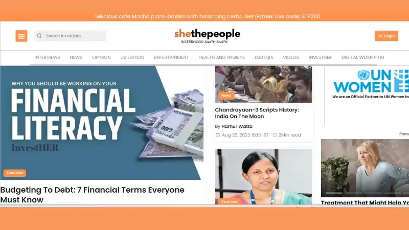 SheThePeople.TV , a digital media venture devoted to showcasing the achievement stories of women achievers, was introduced in 2015 by journalist Shaili Chopra . In order to serve as role models for other women and demonstrate their indomitable spirit , they have chronicle the experiences of 10,000 women's who have achieved successes in their different industries .