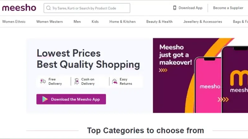 Meesho, the platform founded in 2015 by IIT Delhi graduates, is poised to become a major E-Commerce distribution channel where home entrepreneurs may sell goods through Facebook, Instagram and WhatsApp. 