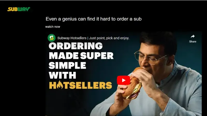 Subway - A Fast Food Chain in India