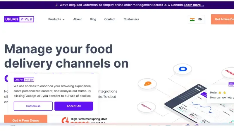 UrbanPiper is an online point-of-sale system, explicitly for eateries and coffee shops.