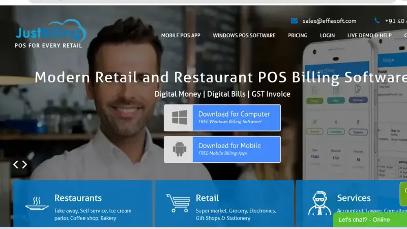 JustBilling - An all-encompassing software solution tailored for small businesses, aimed at effectively managing various aspects of their operations.